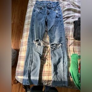 American Eagle ripped jeans size triple zero
